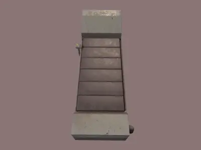 Simple Low-Poly Sci-Fi Bed Low-poly 3D model