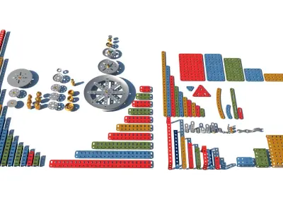 Meccano Parts Free 3D model