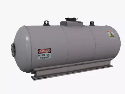 Storage Tank Low-poly 3D model get