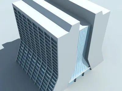 Glass Building 3D Model 3D model