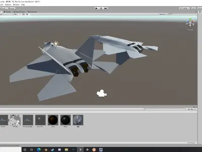 YF-22 fighter jet Low-poly 3D model