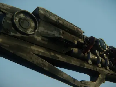 Futuristic shotgun Free low-poly 3D model