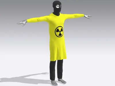 Hazmat Suits Low-poly 3D model purchase