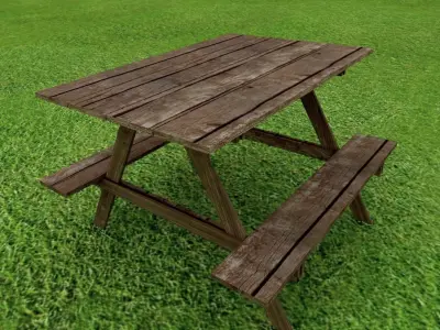 Picnic Table 3D model purchase