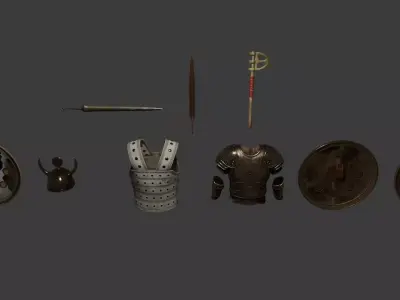 Sherden Soldier Pack  Bronze Age Warrior Assets 3D model
