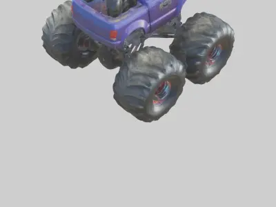Cartoon Monster Truck model 3D model