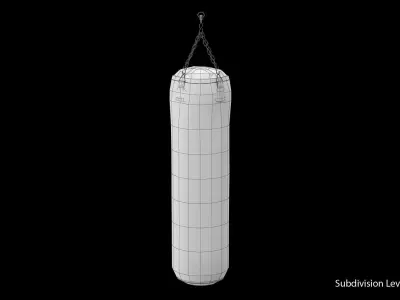 Everlast Super Leather Heavy Punching Bag Low-poly 3D model