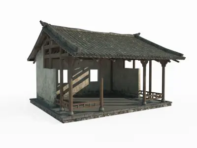 Asian Ancient Architecture Sundry Room 3D model