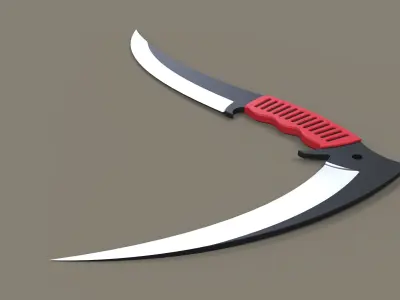 Dagger 2 knife with handle 3D model