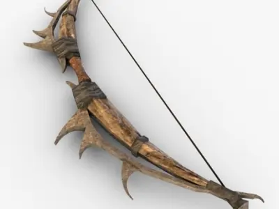 Fantasy Bow and Arrow 3D model