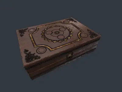 Antique Box Low-poly 3D model