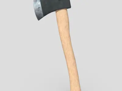 Hatchet 2 axe Low-poly 3D model