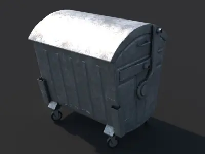Garbage container Low-poly 3D model buy