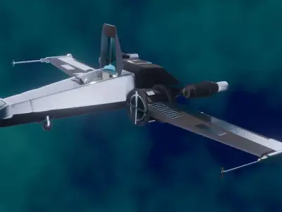 VX 09 Backfire   Sci-Fi Spaceship  Free Game Ready 3D Model  Free low-poly 3D model
