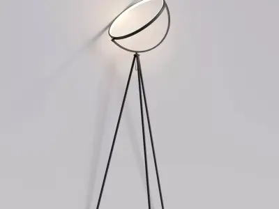 Ring Floor Lamp Free low-poly 3D model