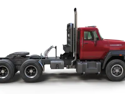 International Fleetstar semitruck Low-poly 3D model