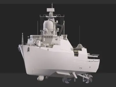Ship Gepard 3  Class 011 Dinh Tien Hoang  Low-poly 3D model