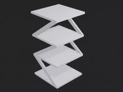 shelf set  3 3D model