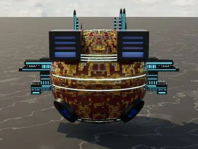 Futuristic drone 3D model Low-poly 3D model