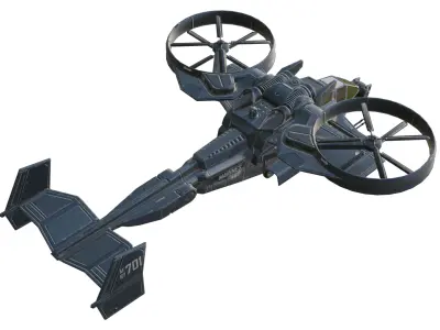 scorpion helicopter Low-poly 3D model