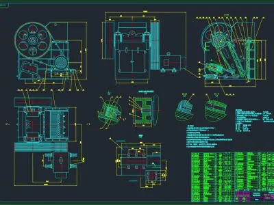 PE600x900 JAW CRUSHER 3D model