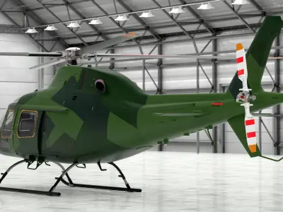 Military Helicopter AgustaWestland AW119 Koala 3D model
