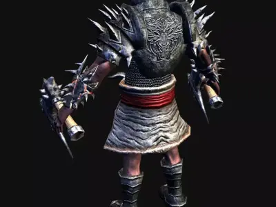 Barbarian Destroyer Low-poly 3D model