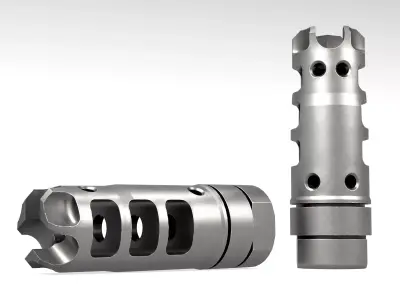 LANTAC Dragon Muzzle Brake Low-poly 3D model
