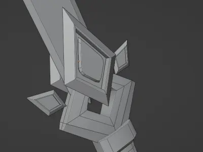 Emerald Sword Low-poly 3D model