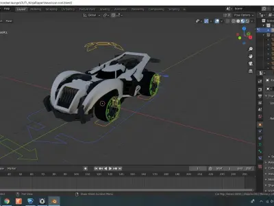 rocket league 3D model model FREE HotShot Free low-poly 3D model