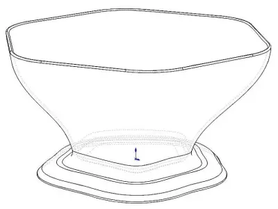 Plastic Hexagonal Fruit Bowl 3D print model