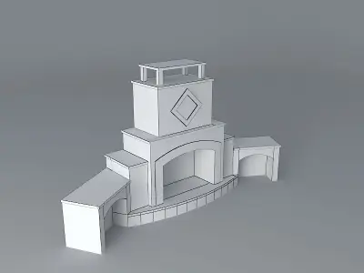 The Glastonbury fireplace Free 3D model