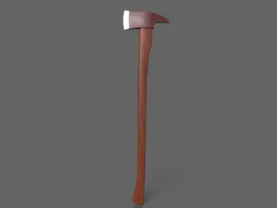 PBR Fire Axe V1b Low-poly 3D model
