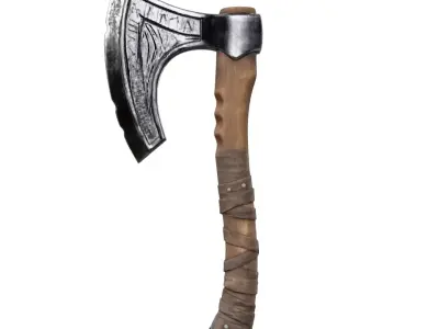 Viking War Axe - Game Ready 3D Model PBR FBX OBJ 3D model