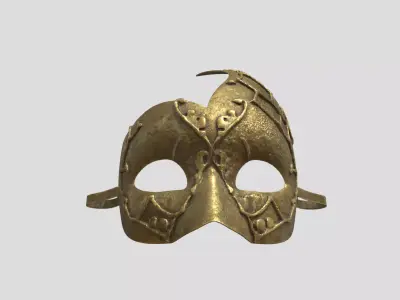 Ram Horned Helmet Low-poly 3D model