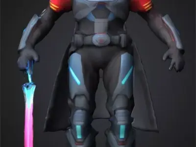 SciFi 3D Model for Game VR AR OBJ 3D model