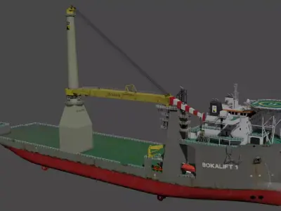 BOKALIFT1 Heavy Lift Vessel Low-poly 3D model