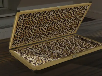Military Weapon Case Golden Low-poly 3D model