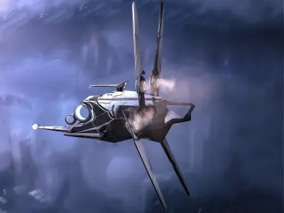 Colibri Drone spaceship Free low-poly 3D model