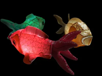 Chinese fish lantern  3D model