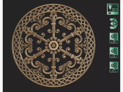 Rosette Ornament  3D print model