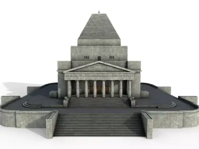 Shrine of Remembrance Low-poly 3D model
