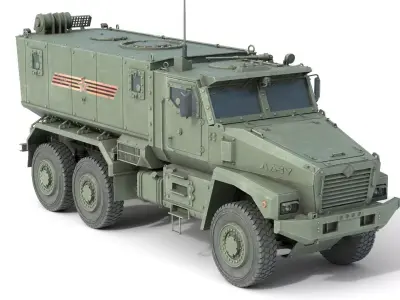 Ural Typhoon 63095 MRAP Standard Low-poly 3D model