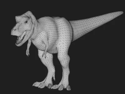dinosaur Low-poly 3D model 10