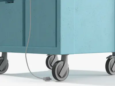 MediWash Mobile Handwash Station for Hospitals Blue 3D model