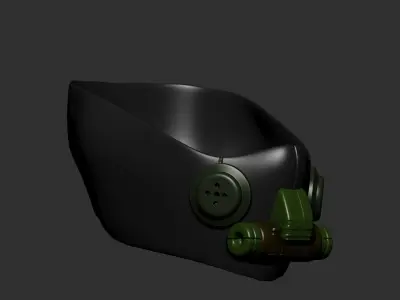 gas mask helmet scifi high poly sculpt 3d printable  3D model