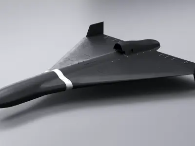 Geran-3 Jet-Powered Kamikaze Drone Low-poly 3D model
