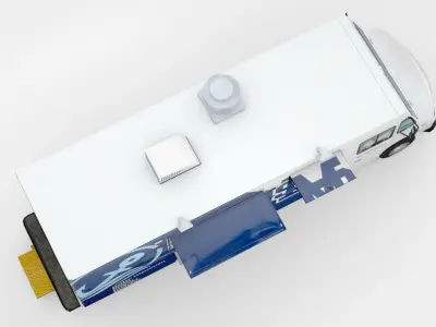 Toyota Food Truck van Low-poly 3D model