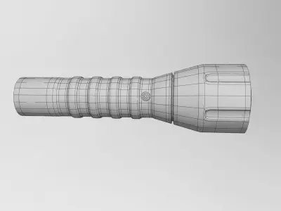 Flashlight with lens 3D model purchase