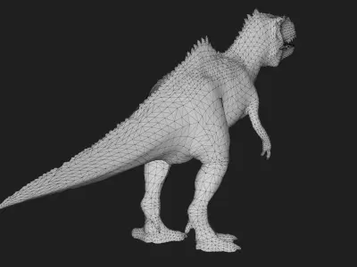 dinosaur Low-poly 3D model 7